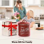 Bacon Grease Saver Container with Fine Strainer
