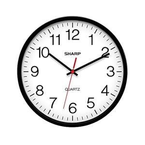 10" SHARP Wall Clock - Silent Non Ticking
