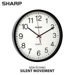 10" SHARP Wall Clock - Silent Non Ticking
