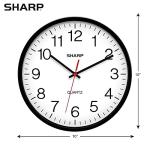 10" SHARP Wall Clock - Silent Non Ticking