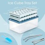 Gracenal Circle Ice Tray with Lid & Bin: Kitchen Gadgets Gift