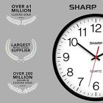 10" SHARP Wall Clock - Silent Non Ticking