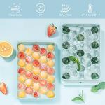 Gracenal Circle Ice Tray with Lid & Bin: Kitchen Gadgets Gift