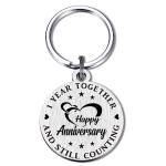 Levole 1 Year Anniversary Keychain Gift Set for Couple