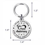 Levole 1 Year Anniversary Keychain Gift Set for Couple