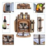 Picnic Backpack for 2 with Insulated Cooler & Wine Holder
