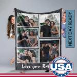 Personalized Photo Blanket - Unique Couples Gift Idea