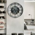 Industrial Steampunk Wall Clock for Living Room Decor