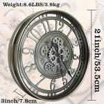 Industrial Steampunk Wall Clock for Living Room Decor