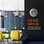 MARATHON 8-Inch Round Digital Wall Clock - Gift Idea