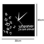Geeky Days Late Anyway Square Wall Clock Funny
