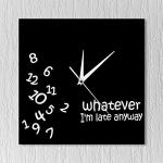 Geeky Days Late Anyway Square Wall Clock Funny