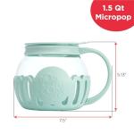 Ecolution Micro-Pop Microwave Popcorn Popper, 3-in-1 Lid, Aqua