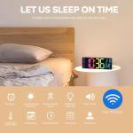 Large Display Digital Wall Clock with RGB Remote Control