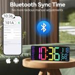Large Display Digital Wall Clock with RGB Remote Control