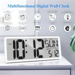Digital Alarm Clock with Large Display and Temperature