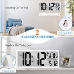 Digital Alarm Clock with Large Display and Temperature