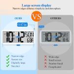 Digital Alarm Clock with Large Display and Temperature