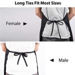 YIKA Waterproof Apron Set for Couples: Black + Pockets