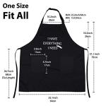 YIKA Waterproof Apron Set for Couples: Black + Pockets