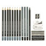 Professional 12 Piece Graphite Pencil Set for Drawing
