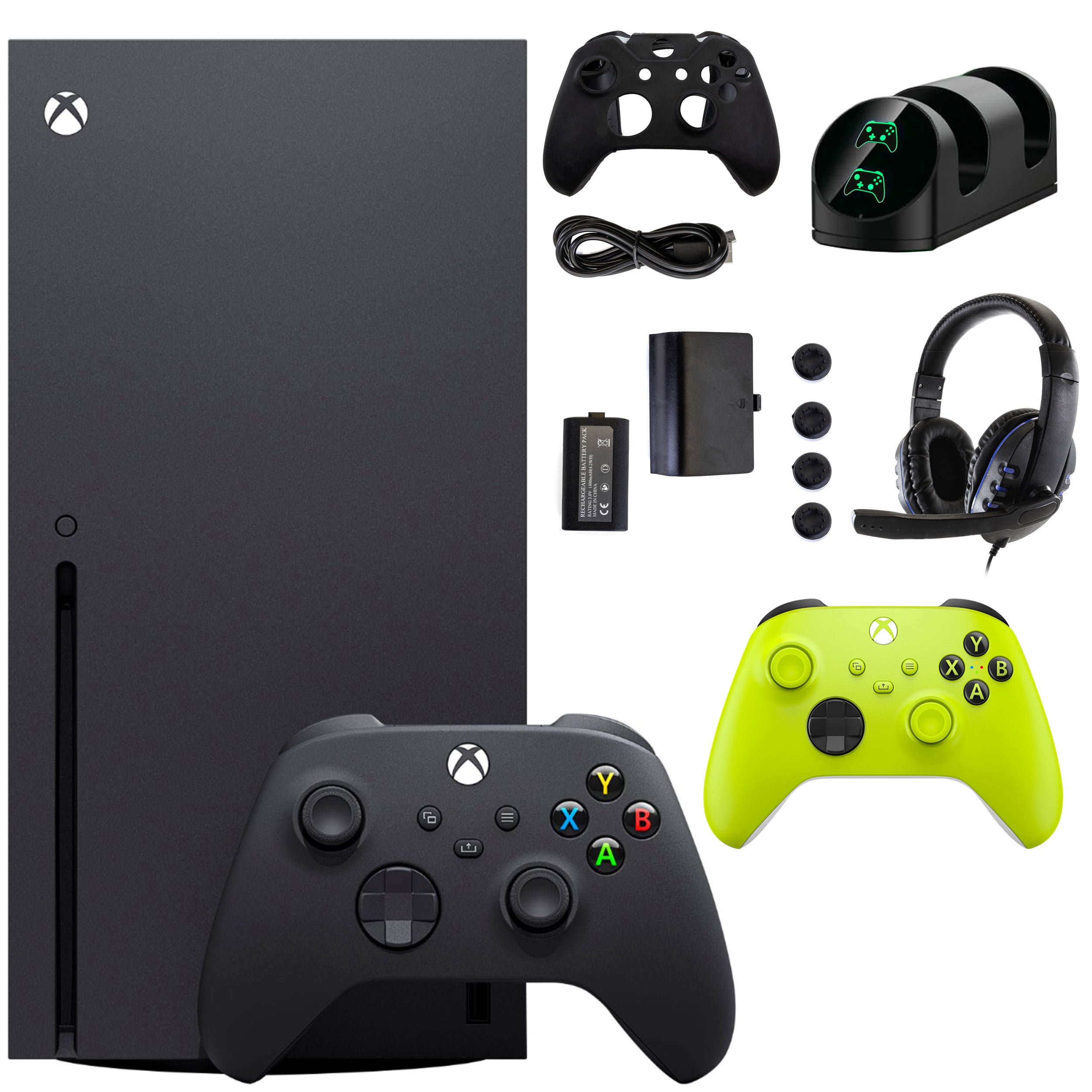 Xbox Series X with Green Controller Kit