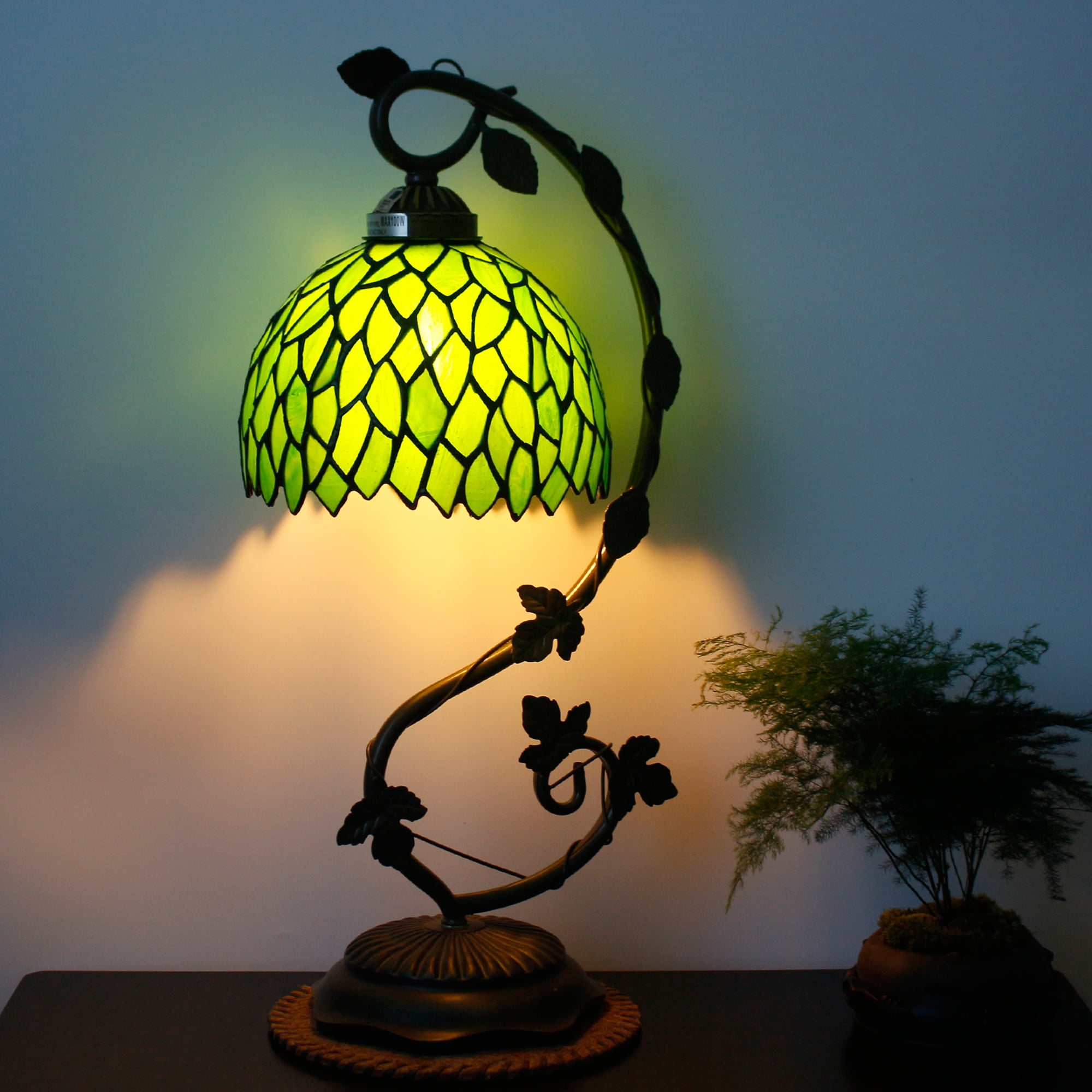 Wisteria Stained Glass Tiffany Lamp