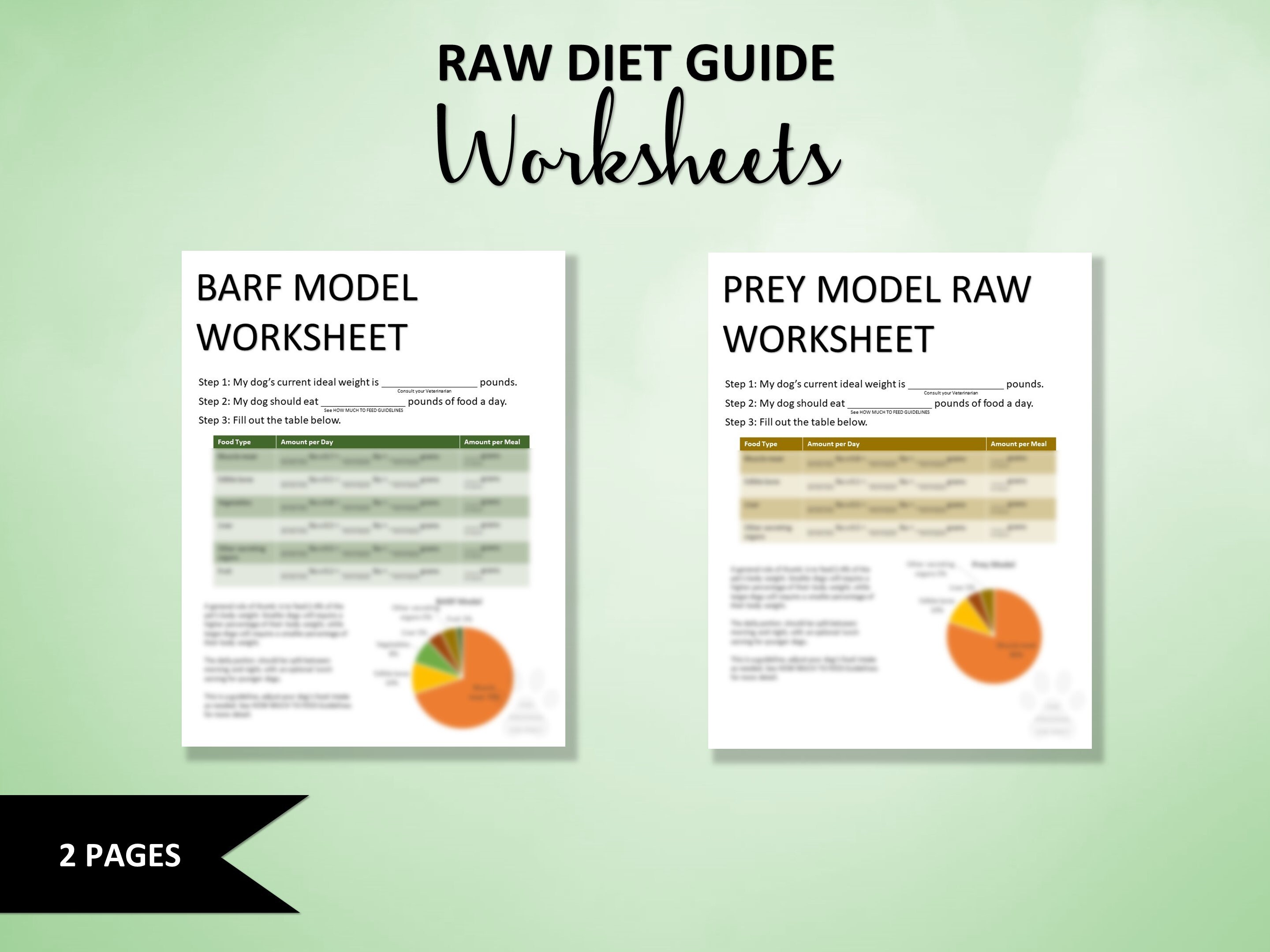 Dog's Raw Food Guide | BARF & PREY Model
