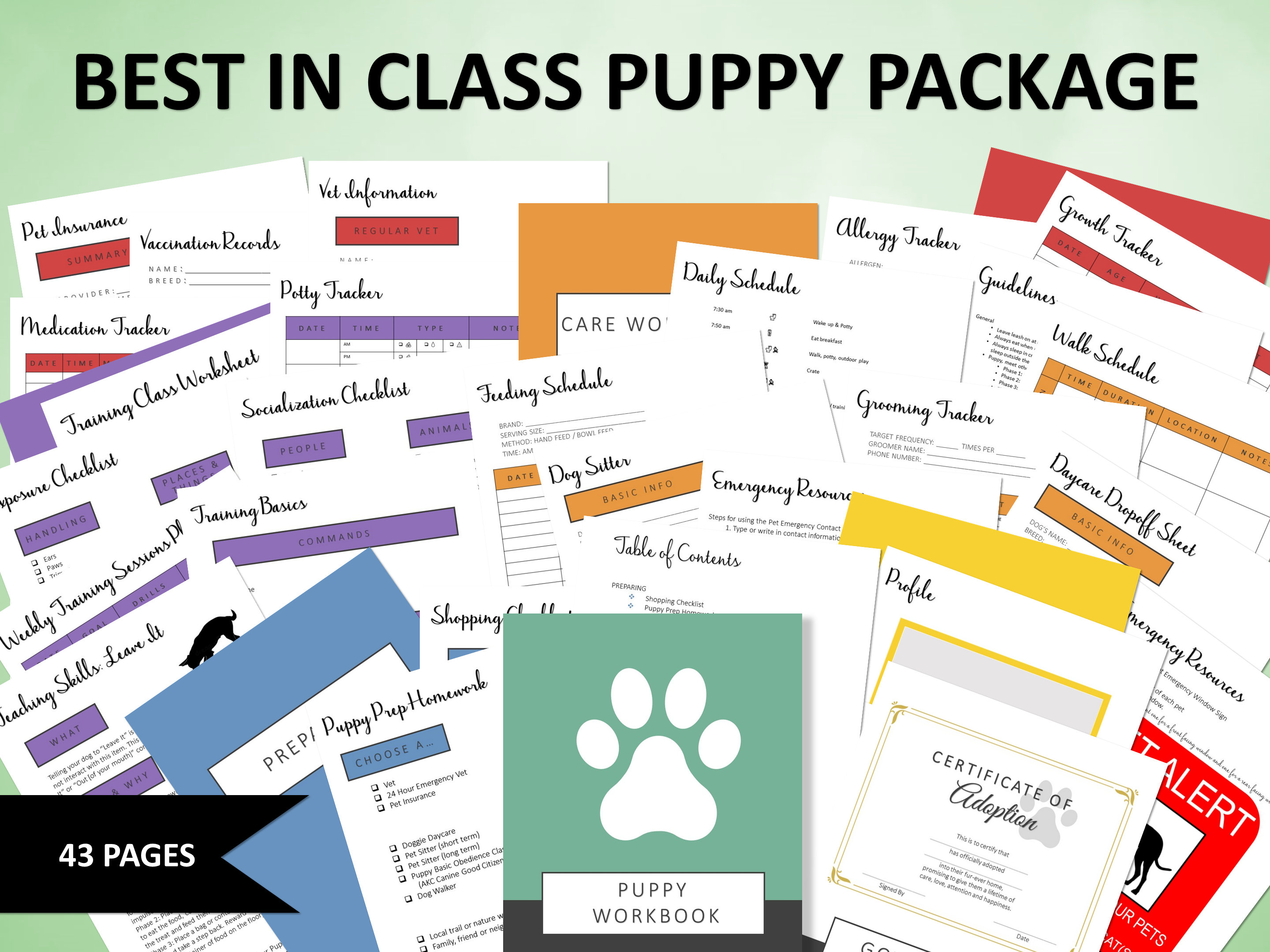 Comprehensive Dog Ownership Workbook | Printable Puppy Planner