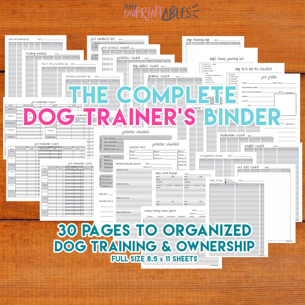 Dog Owner Trainer Edition Planner Binder