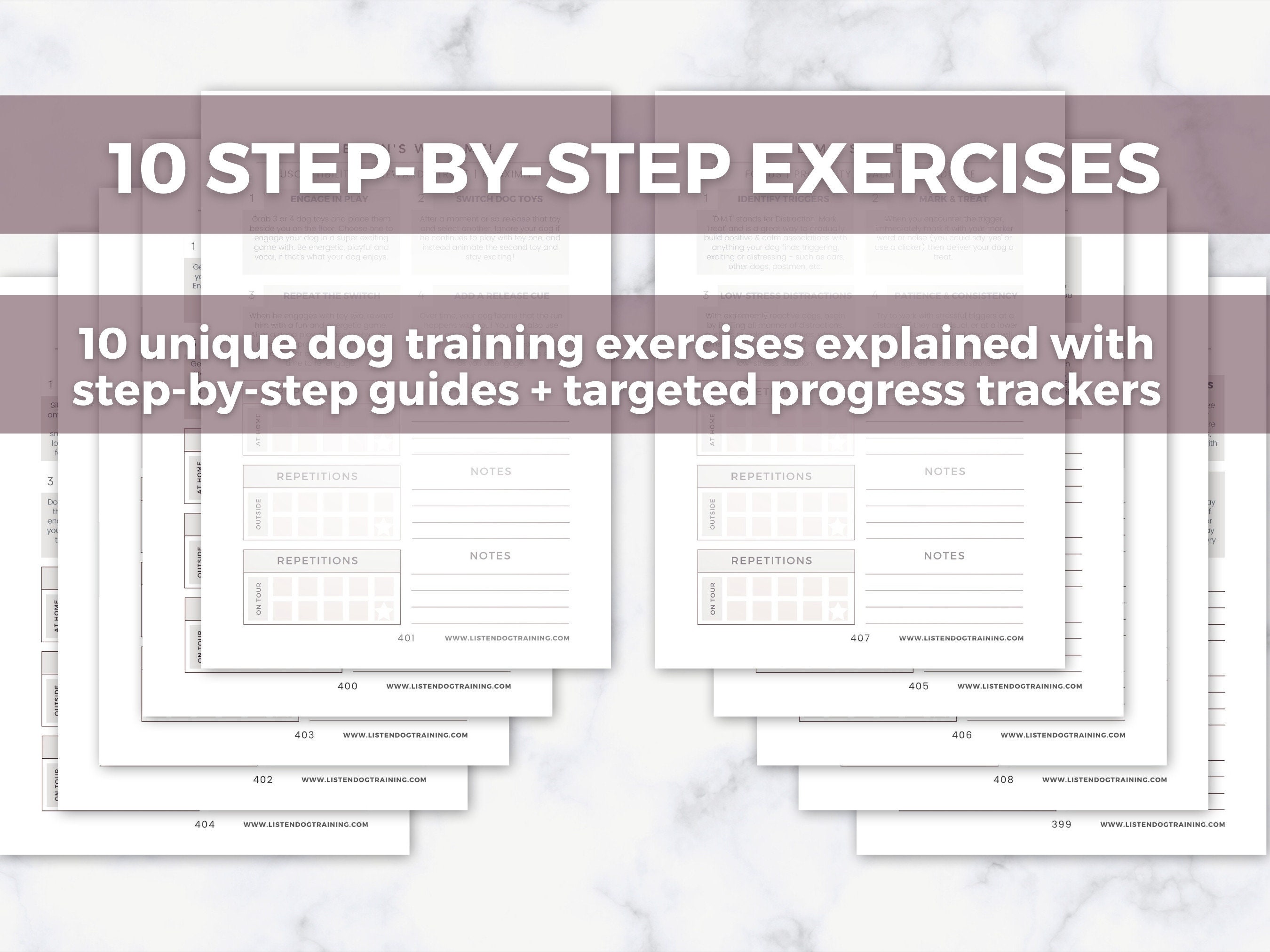 Year-long Dog Training Planner | Comprehensive | 408 Printable Pages