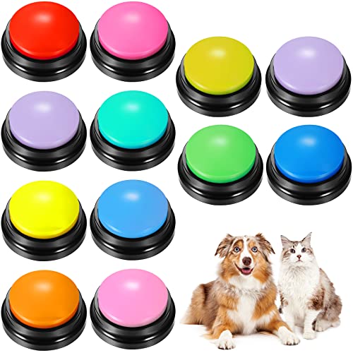 12 Pcs Dog Button - Recordable Talking Pet Speech Training