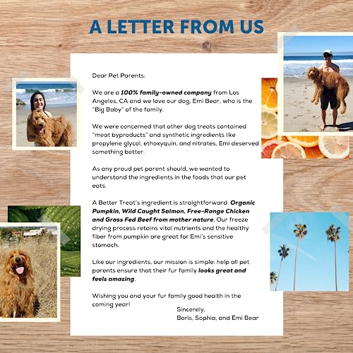 Organic Pumpkin, Wild Salmon, Beef, Chicken Treats | USA Made