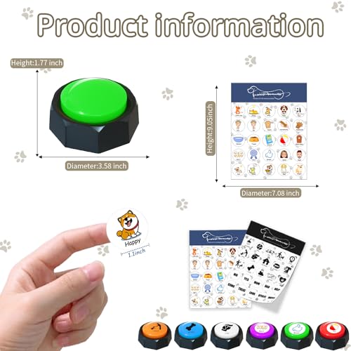 RIBOSY Dog Buttons with Recordable Speech Training