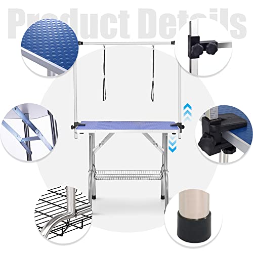 46" Adjustable Grooming Table - Heavy Duty, Blue