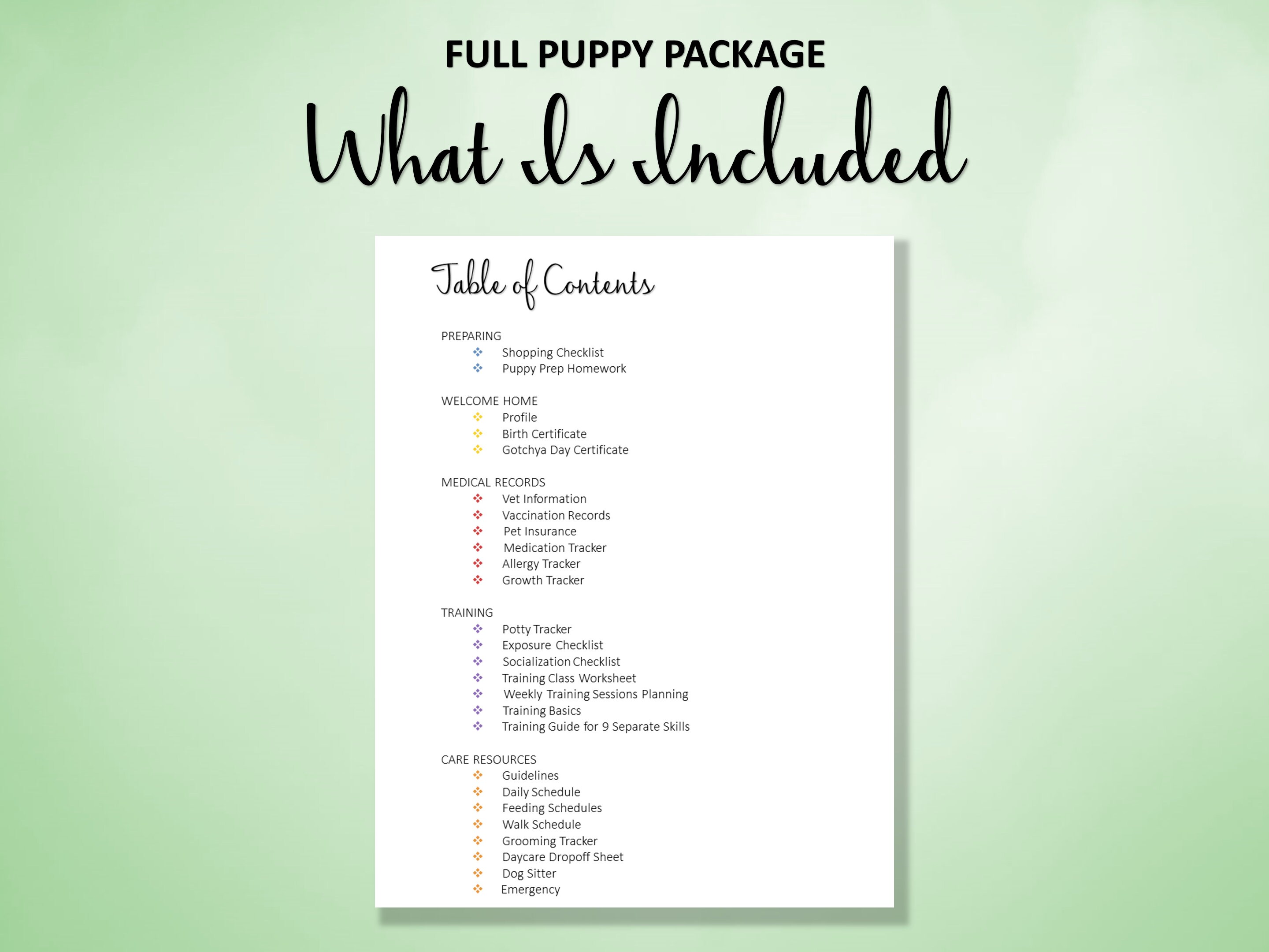 Comprehensive Dog Ownership Workbook | Printable Puppy Planner