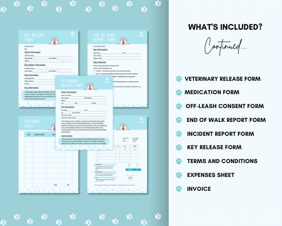 Editable Dog Walking Agreement and Boarding Instruction Template