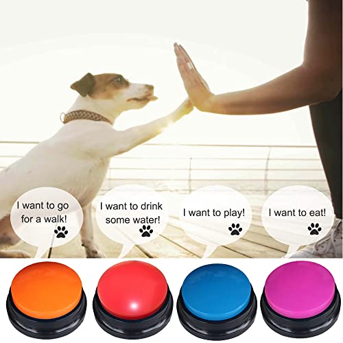Colorful Dog Communication Buttons - Record, Play, Fun!