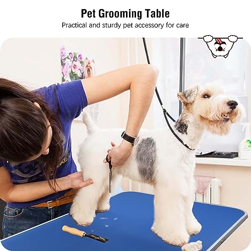 Adjustable Foldable Dog Grooming Table - 42" Blue