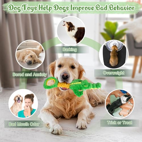 Eneston Interactive Plush Dog Toy with Crinkle Paper