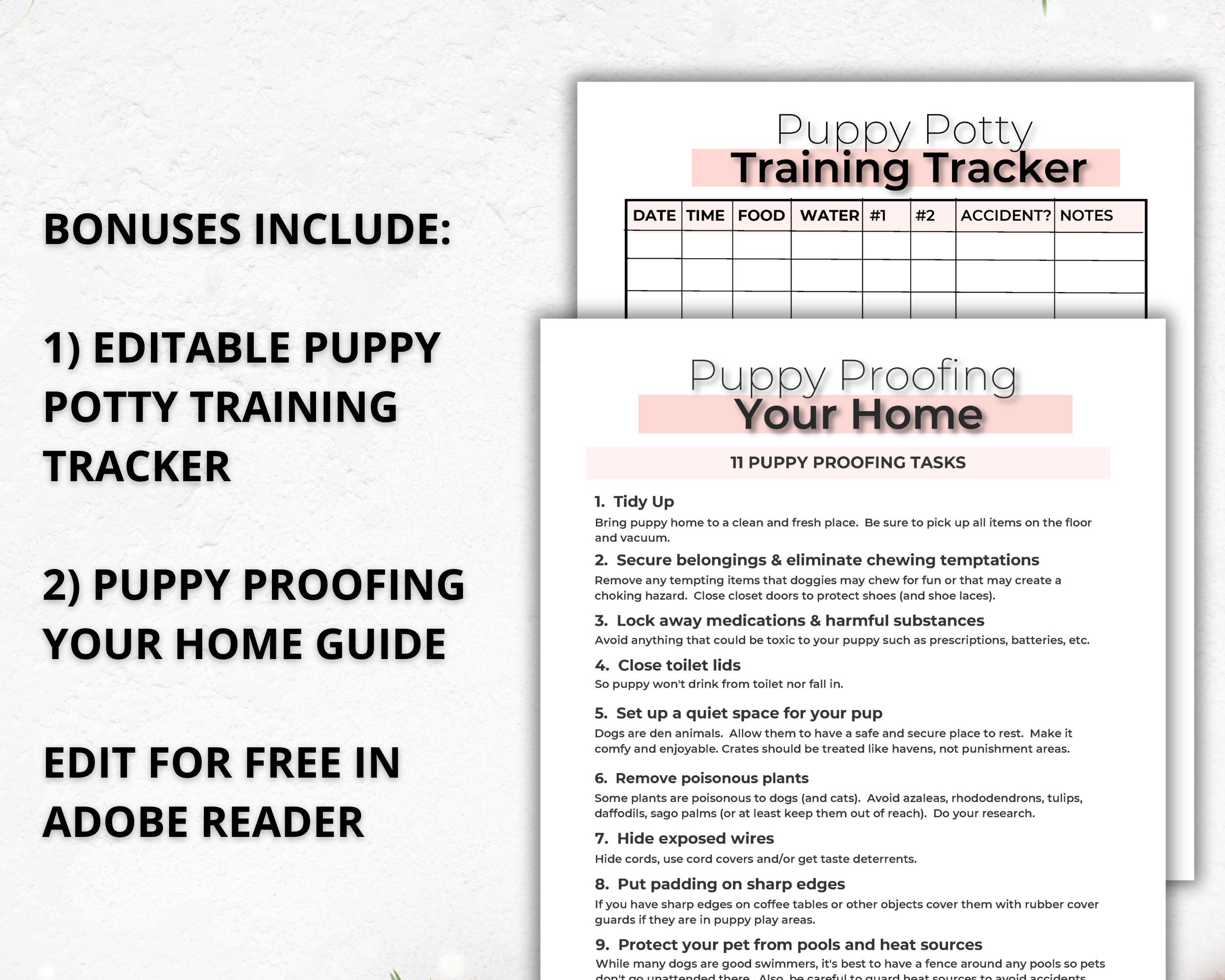 Ultimate Puppy Training Handbook: Printable PDF Sheets