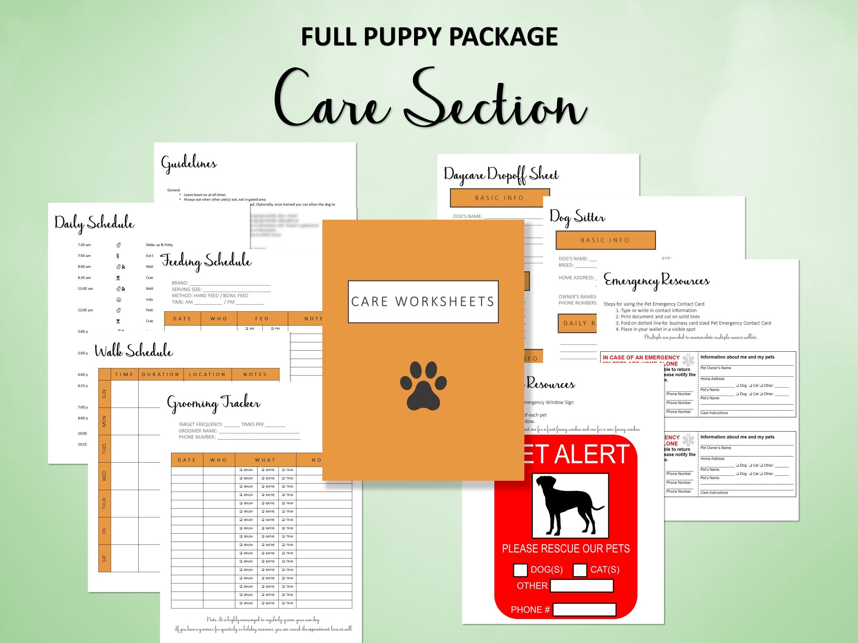 Comprehensive Dog Ownership Workbook | Printable Puppy Planner