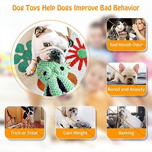Durable Plush Squeaky Octopus Dog Toy