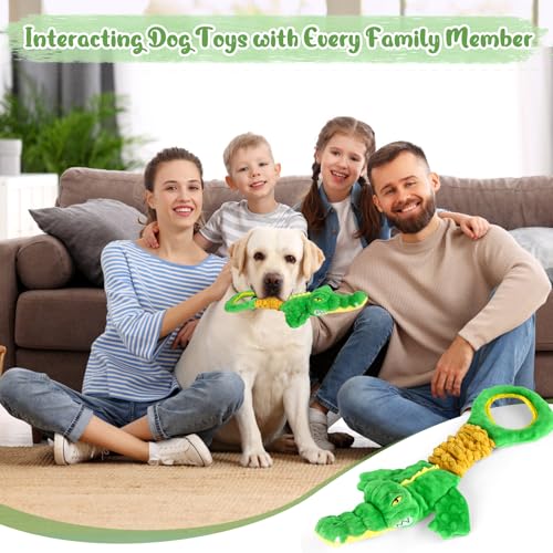 Eneston Interactive Plush Dog Toy with Crinkle Paper