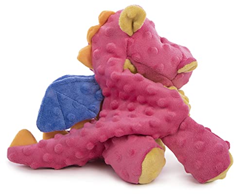 Large Coral goDog Bubble Plush Dragons Squeaky Dog Toy