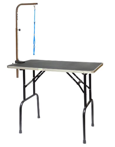 Foldable, Non-Slip Dog Grooming Table - 30-Inch, Black