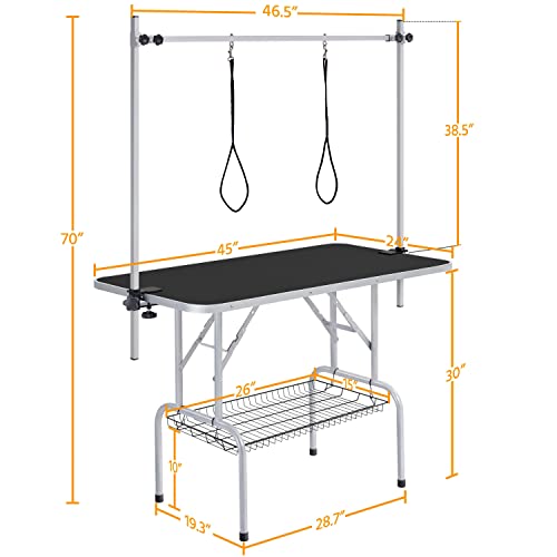 Adjustable 46'' Grooming Table for Large Dogs
