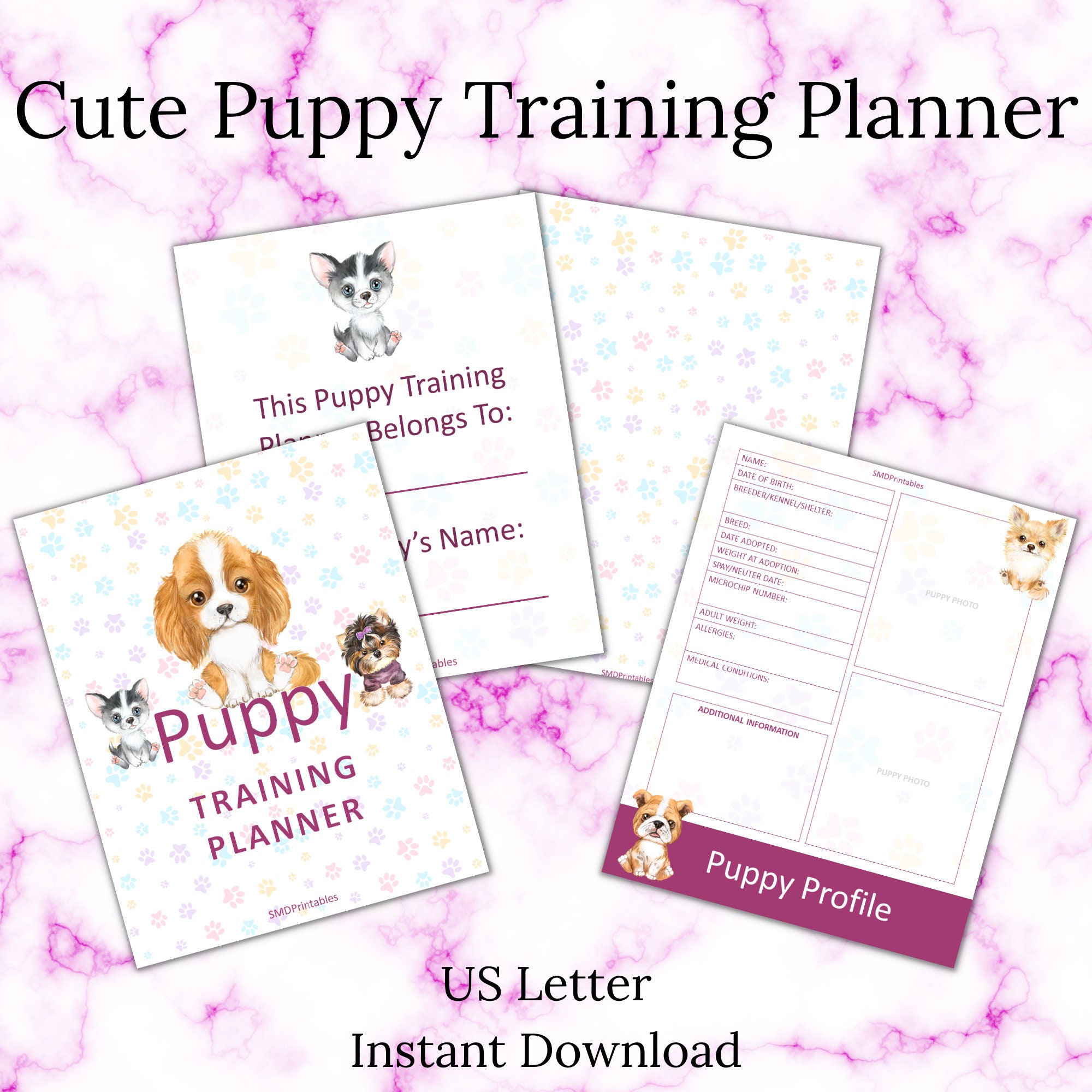 Printable Dog Care and Training Planner