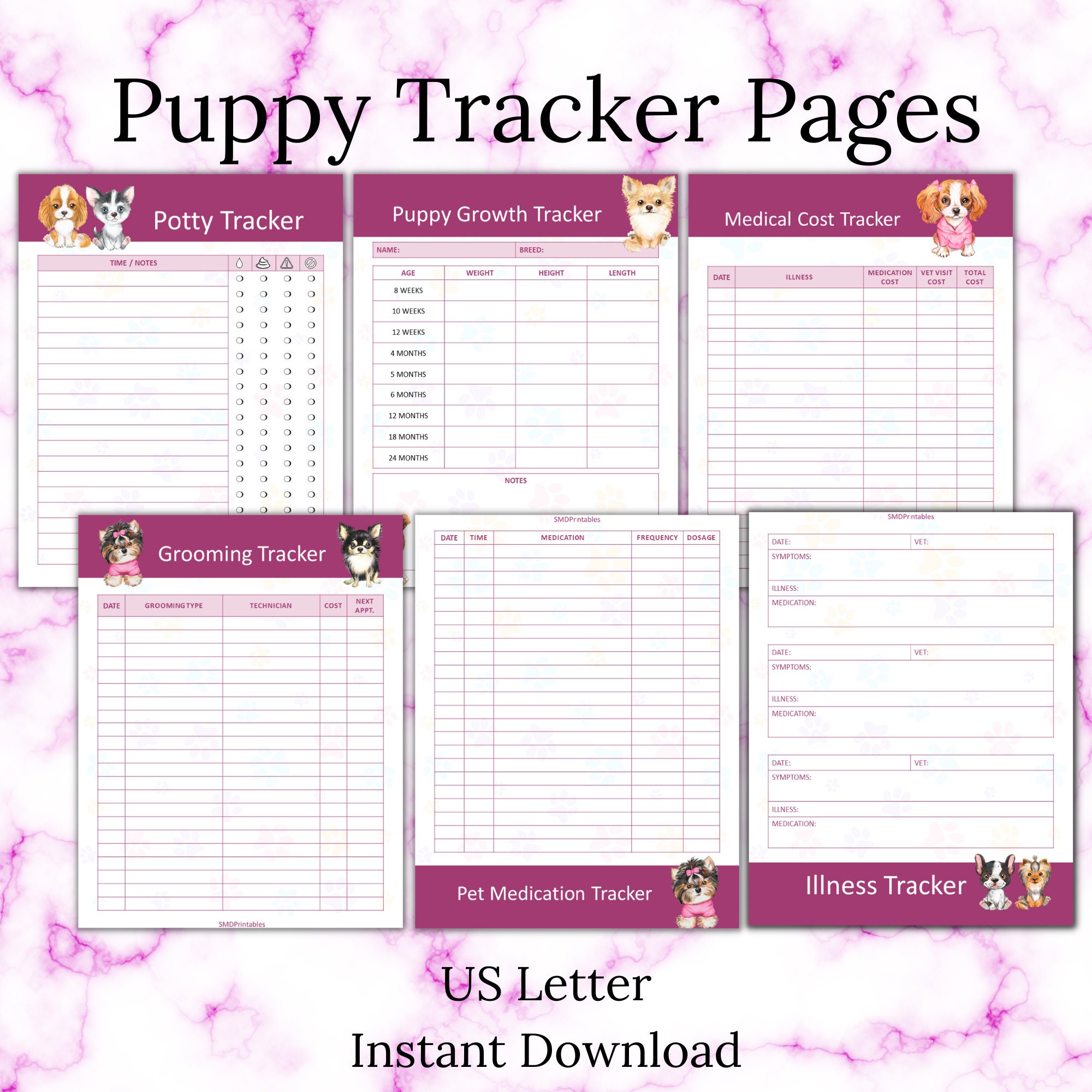 Printable Dog Care and Training Planner