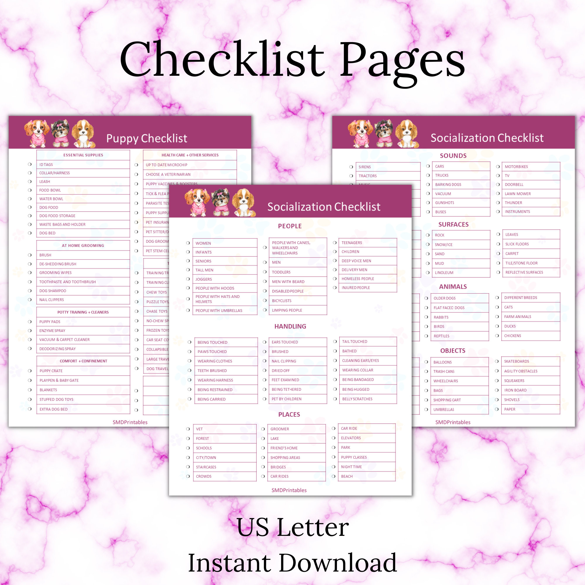 Printable Dog Care and Training Planner
